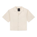 Antique White Leather Short Sleeve Shirt