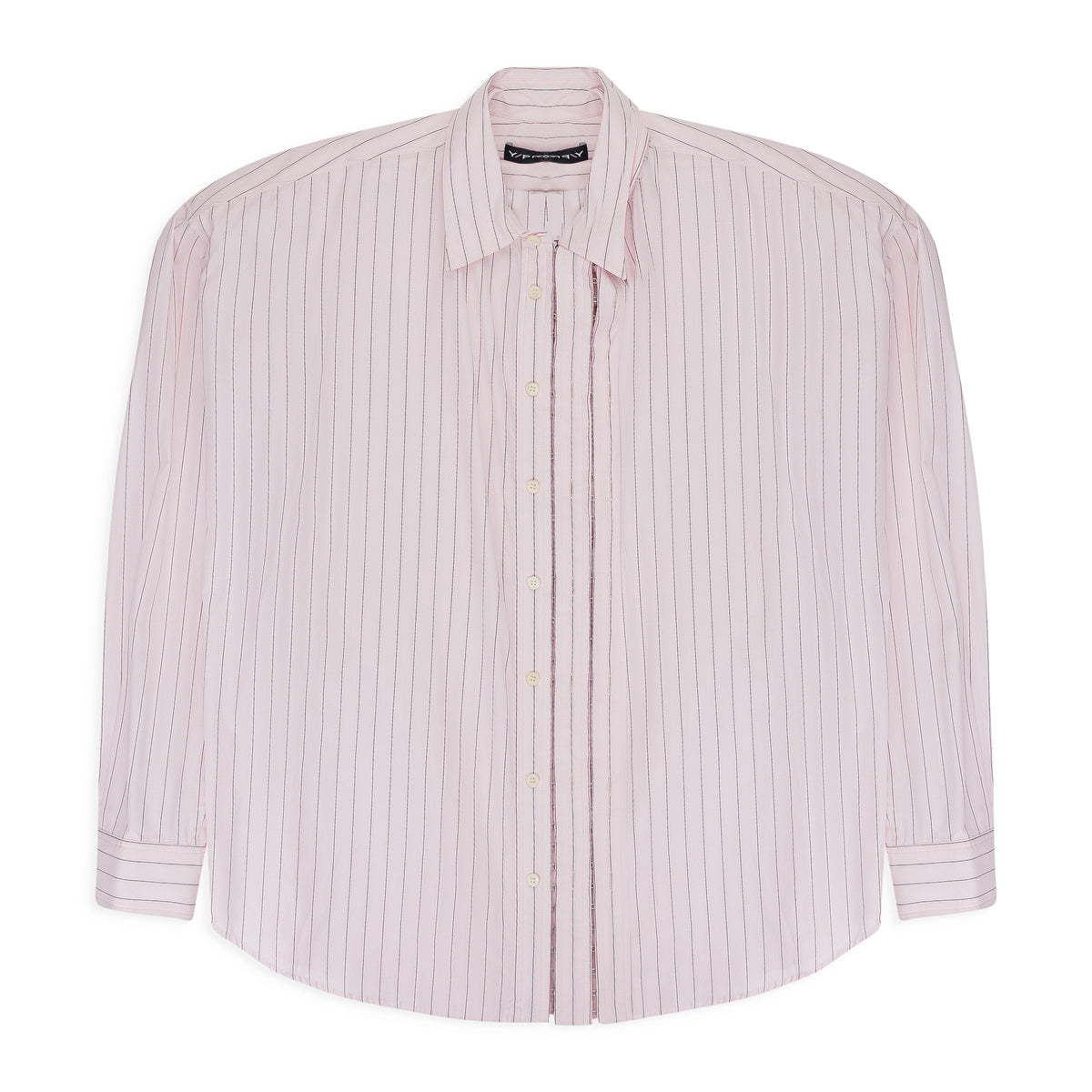 PINK HOOK AND EYE PINSTRIPE LONG SLEEVE T-SHIRT