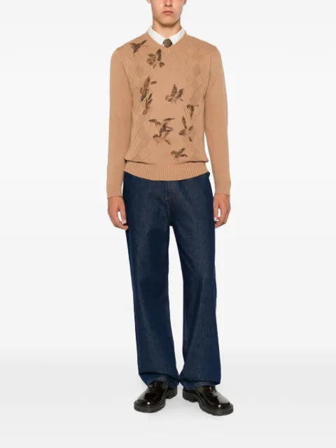 Ka Wa Key V-neck diamond sweater