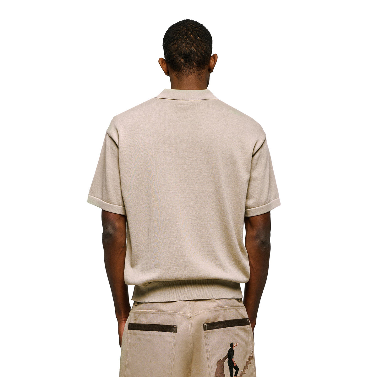 "on air" Polo knit beige