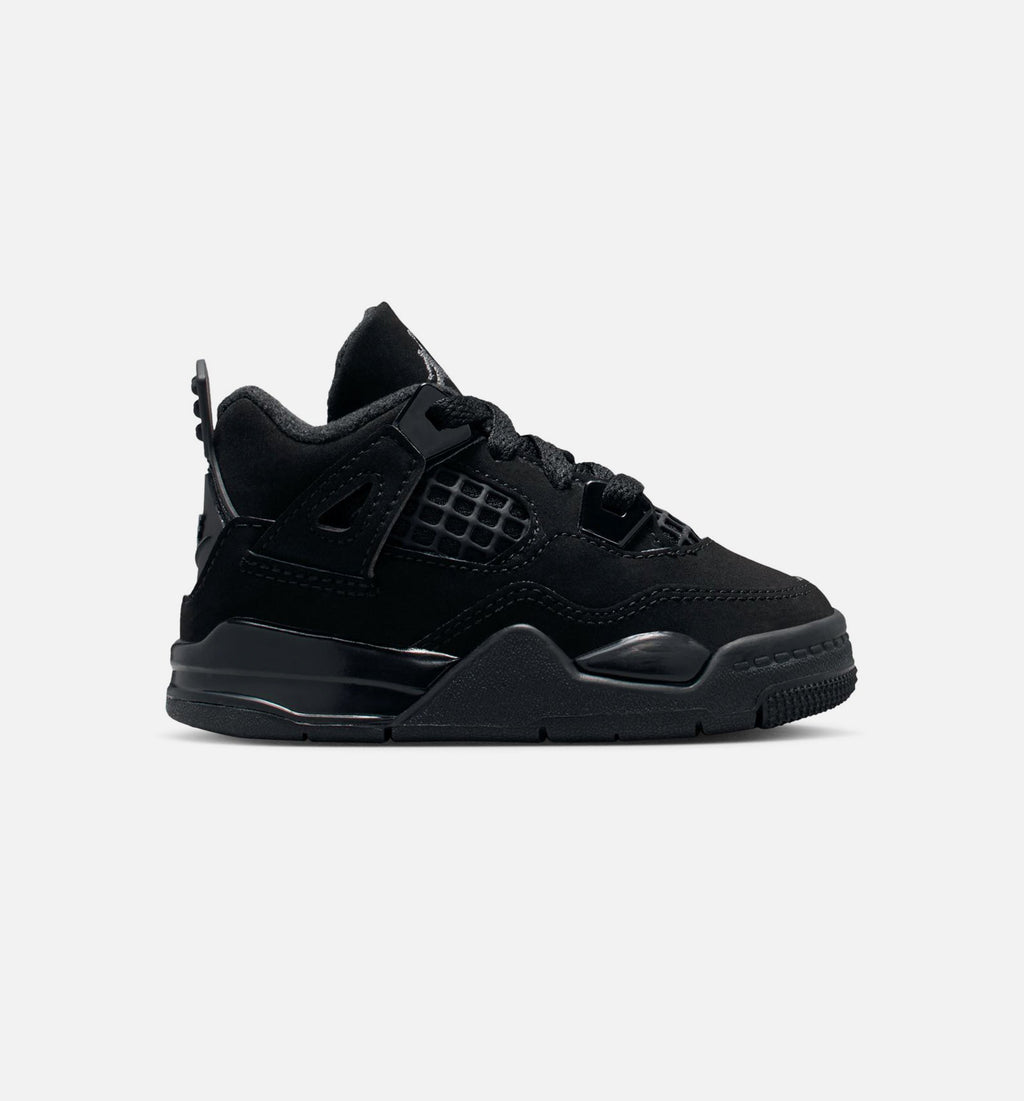 Air Jordan 4 Retro Black Cat Infant/Toddler Shoes - Black Light Graphite
