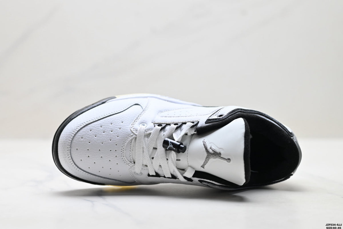 Air Jordan 5 Low White Black Sneakers