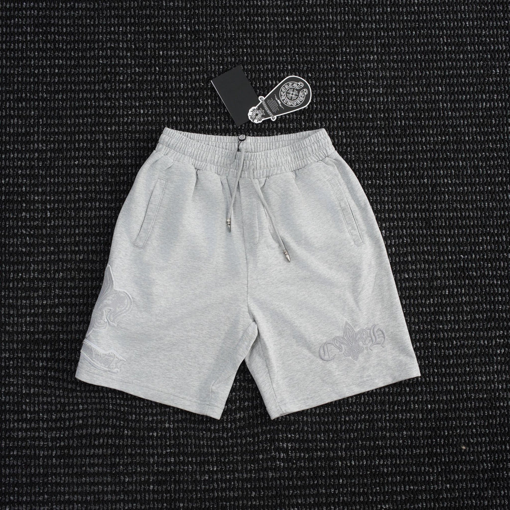 Chrome Hearts Tonal Sanskrit Cross Embroidered Shorts