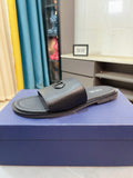 Dior Men's Textured Buckle Slide Sandals