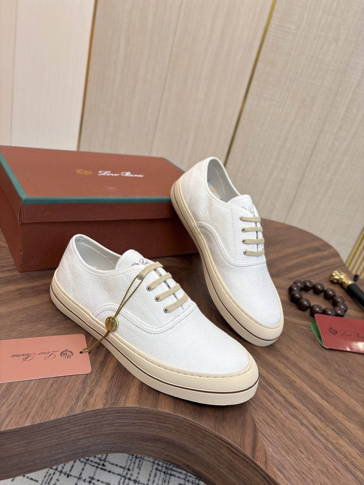 Loro Piana Low-Top Canvas Sneakers
