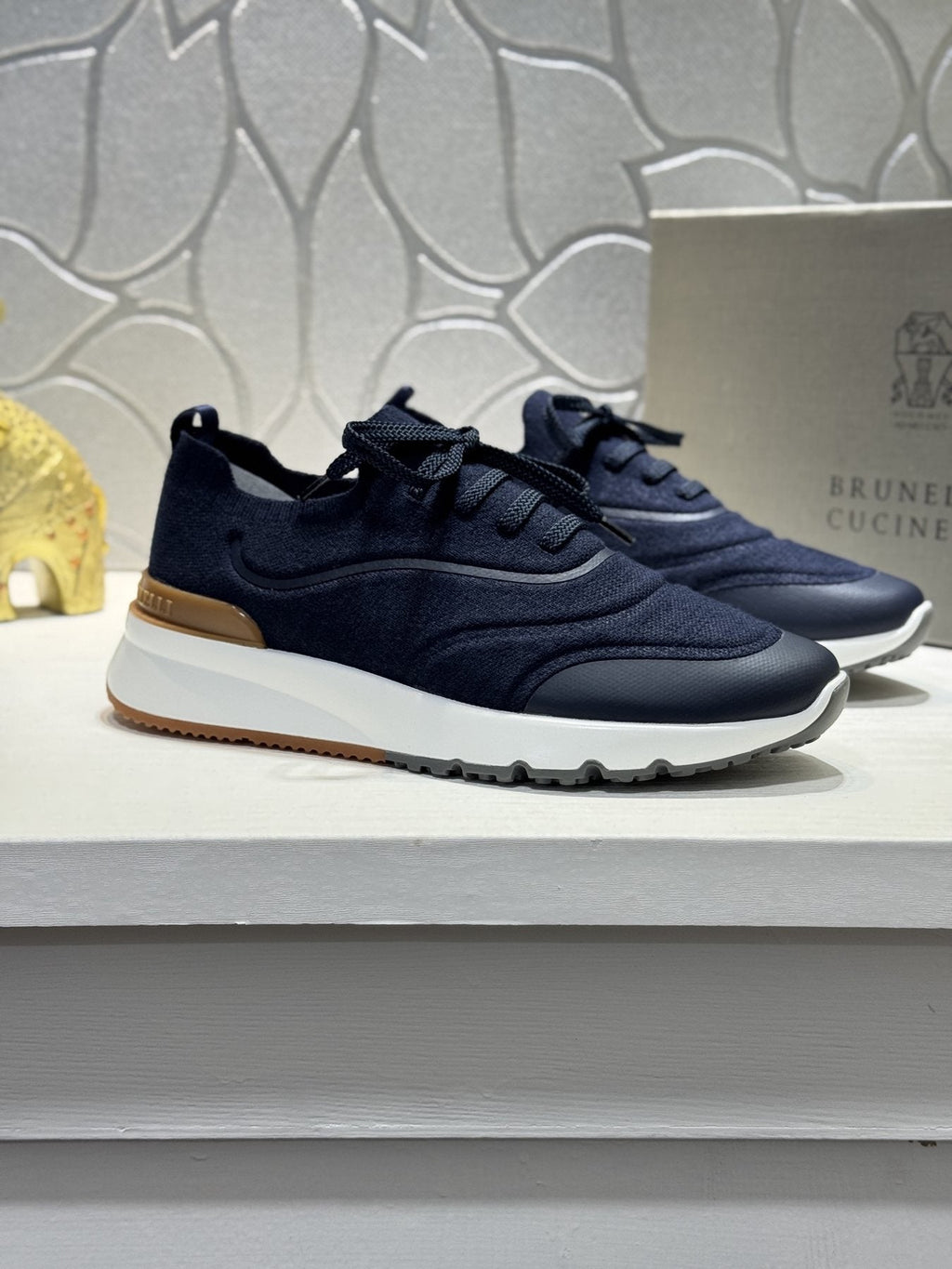 Brunello Cucinelli Knit Low-Top Sneakers - Lace-Up Closure